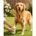 Round Head Dog Paw Cleaner with Soft Silicone Brush
