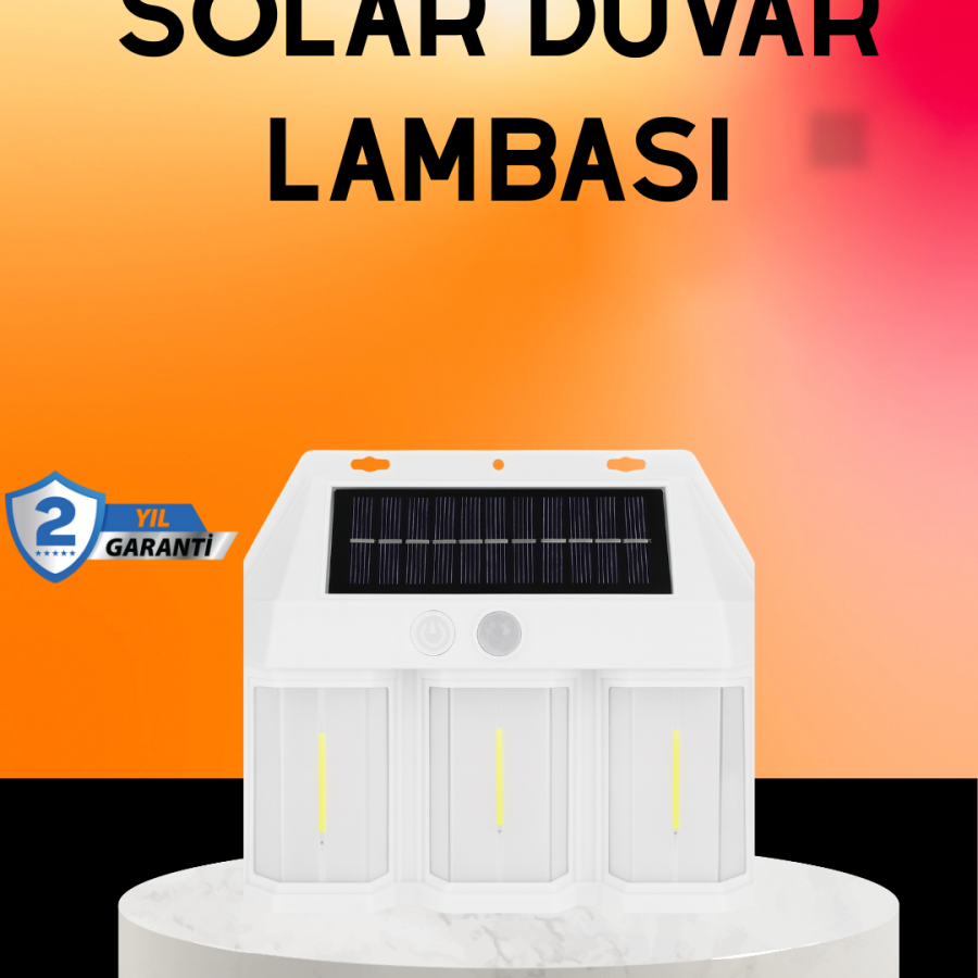 Solar Powered 3 Mode Wall Sconce – Garden and Garage Lighting