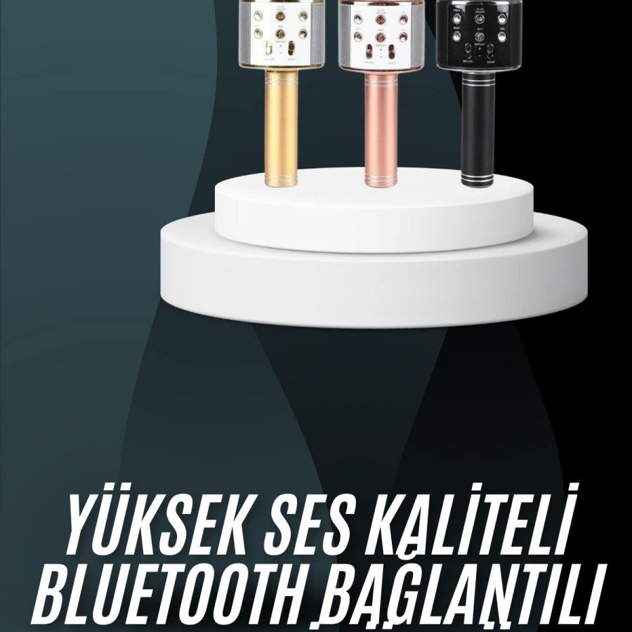 Karaoke Microphone with Bluetooth Connection, Aux Input, Long Battery Life, High Sound Quality