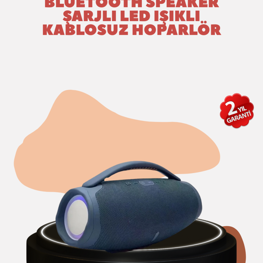 Waterproof Portable Wireless Speaker with Colorful LED Effect