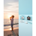 Blue Portable Mini Camera with HD Video Photo Shooting, USB Rechargeable, Memory Card Supported