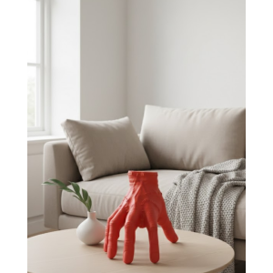3D Red Hand Decoration 17x16 cm Gothic and Modern Design Object
