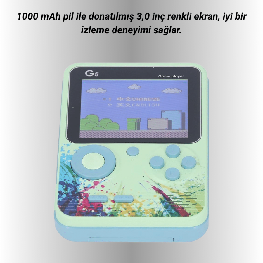 Portable Handheld Console with 3 Inch Color Screen – G5 Model