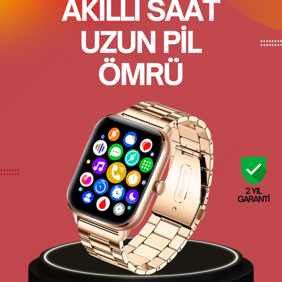 41 mm Curved Case Smart Watch IOS and Android Compatible