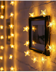 5 Meters 20 Stars LED Light Chain Daylight White Living Room and Room Decoration