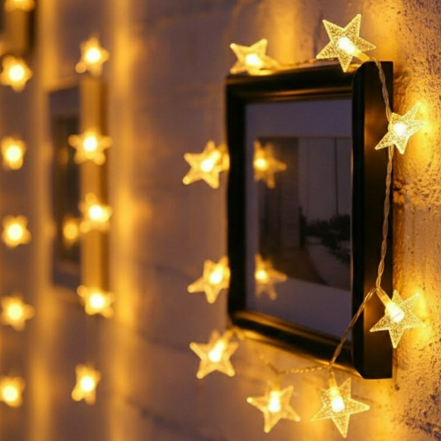 5 Meters 20 Stars LED Light Chain Daylight White Living Room and Room Decoration 5 Meters 20 Stars LED Light Chain Daylight White Living Room and Room Decoration