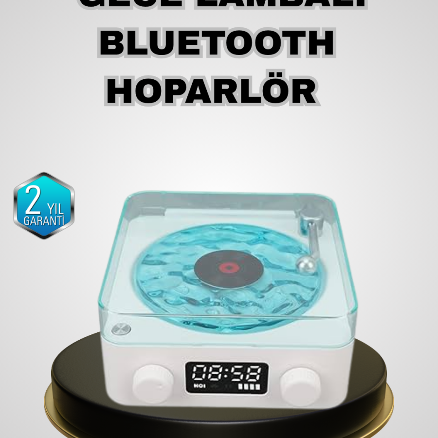 Bluetooth Speaker Night Light Digital Clock Display Water Wave Effect Decorative Bluetooth Speaker Night Light Digital Clock Display Water Wave Effect Decorative