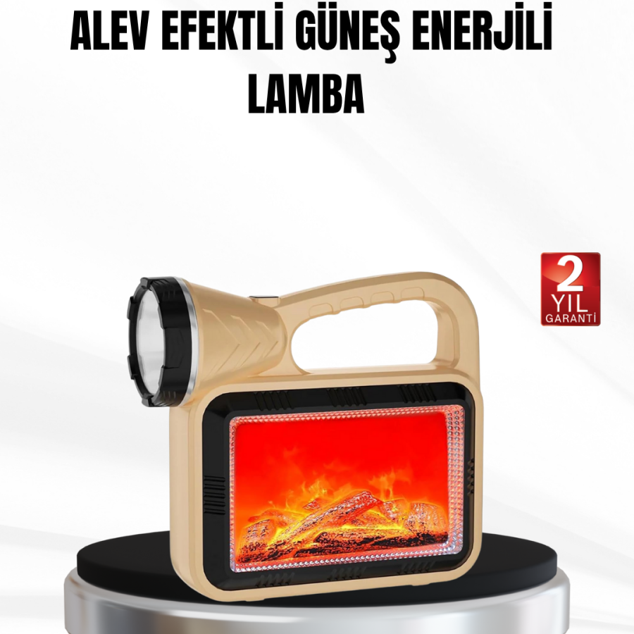 Solar Flame Light Portable Flashlight and Camping Lamp with COB Technology