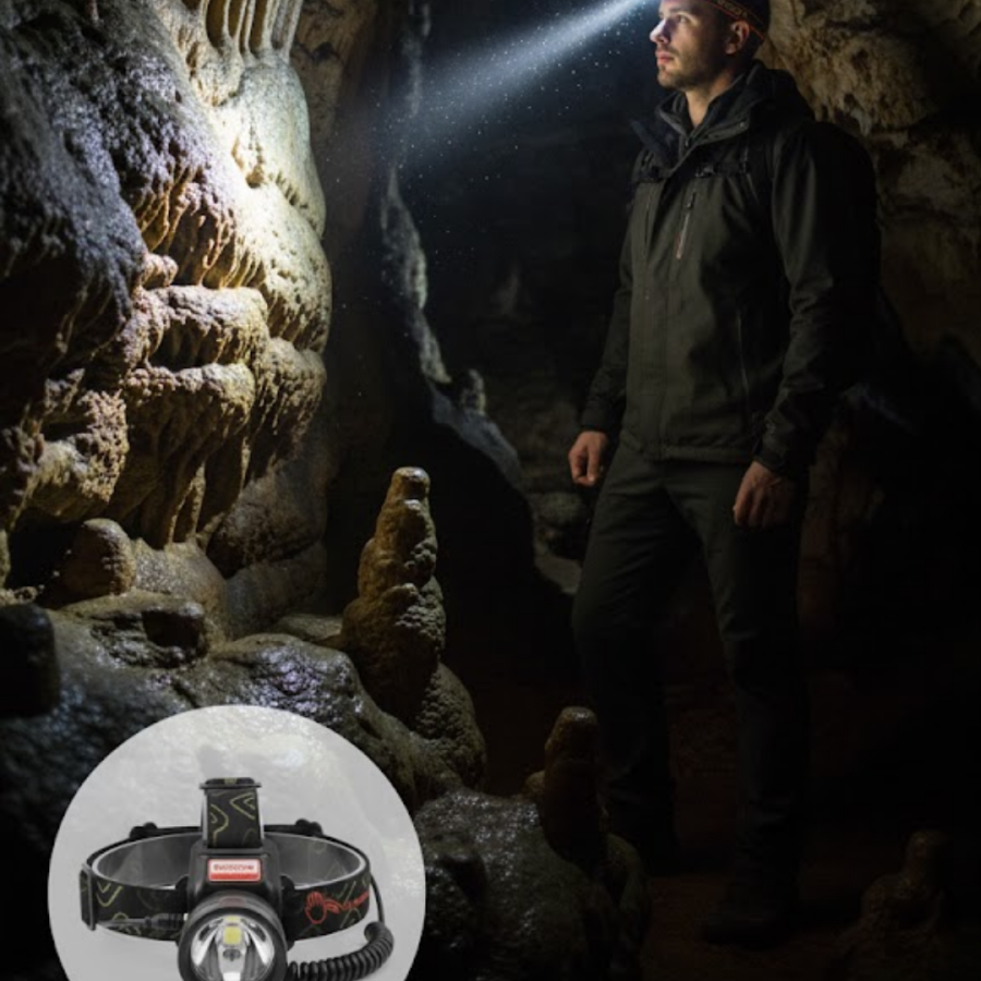 Motion Sensor Rechargeable Head Lamp with LCD Display