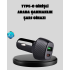 PD Supported 38W Car Charging Head Type-C + USB Dual Output Fast Charging