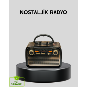 Nostalgic Bluetooth Speaker with LED – Vintage Design, Wood Texture