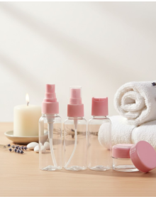 5 Piece Travel Size Cosmetic Set Transparent Organizer