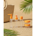 5 Piece Portable Travel Bath Set Transparent Bottle Set