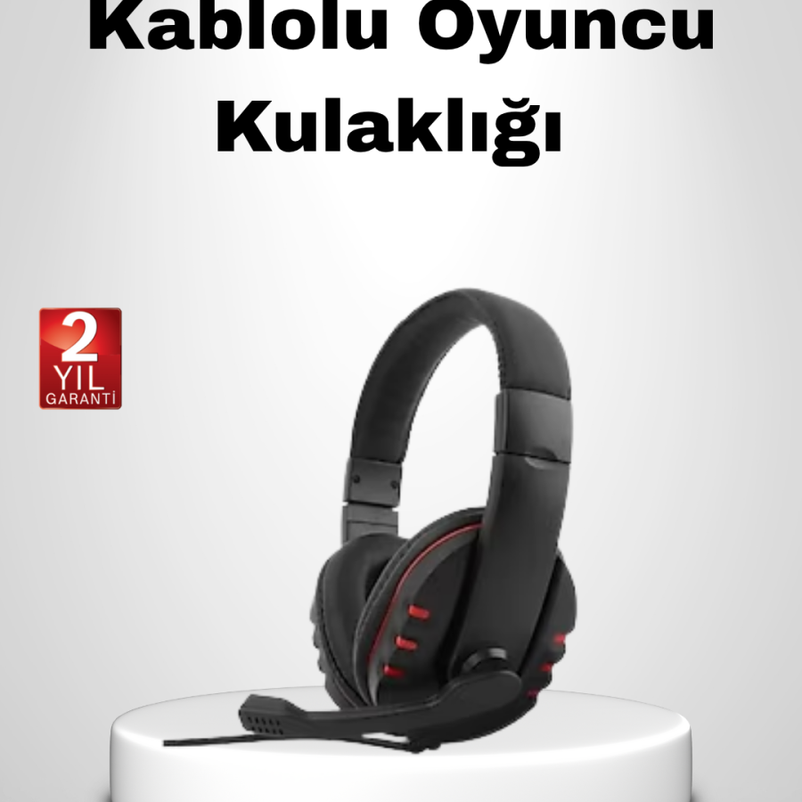 Comfortable and Durable Gaming Headset with Mic – Stereo Sound, Adjustable Headband