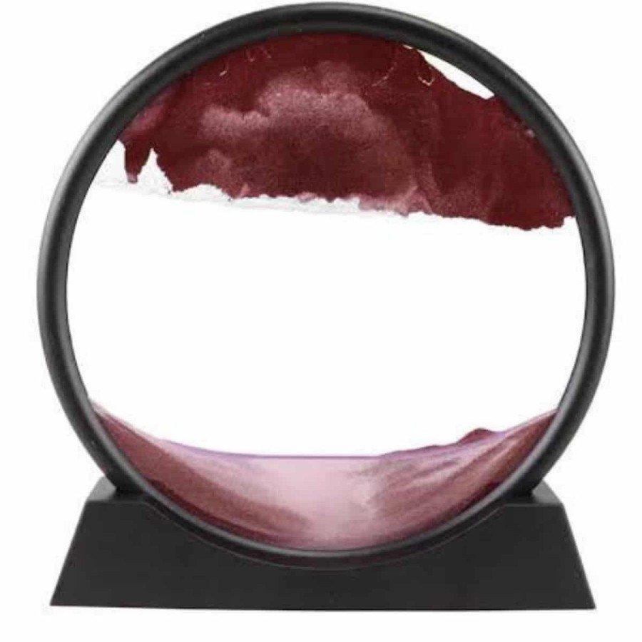 3D LED Lighted Hourglass Night Light Moving Water Hourglass Decorative