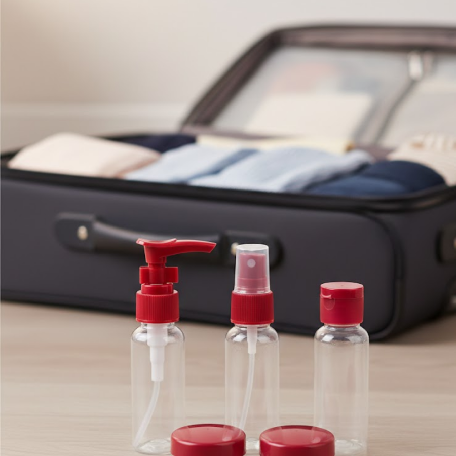 Portable 5 Piece Travel Cosmetic Refill Set 30 ml