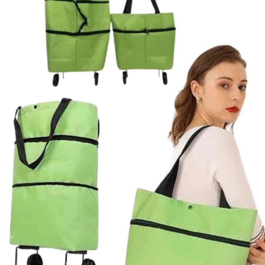 Foldable Wheeled Market Market Arcade Trolley Grocery Shopping Bag
