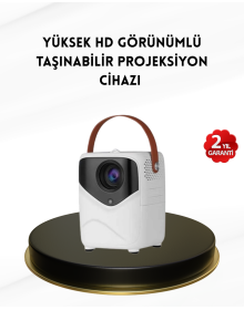 Mini Smart Projector – 1080P Full HD, 64GB Storage, 2GB RAM, Remote Control Supported