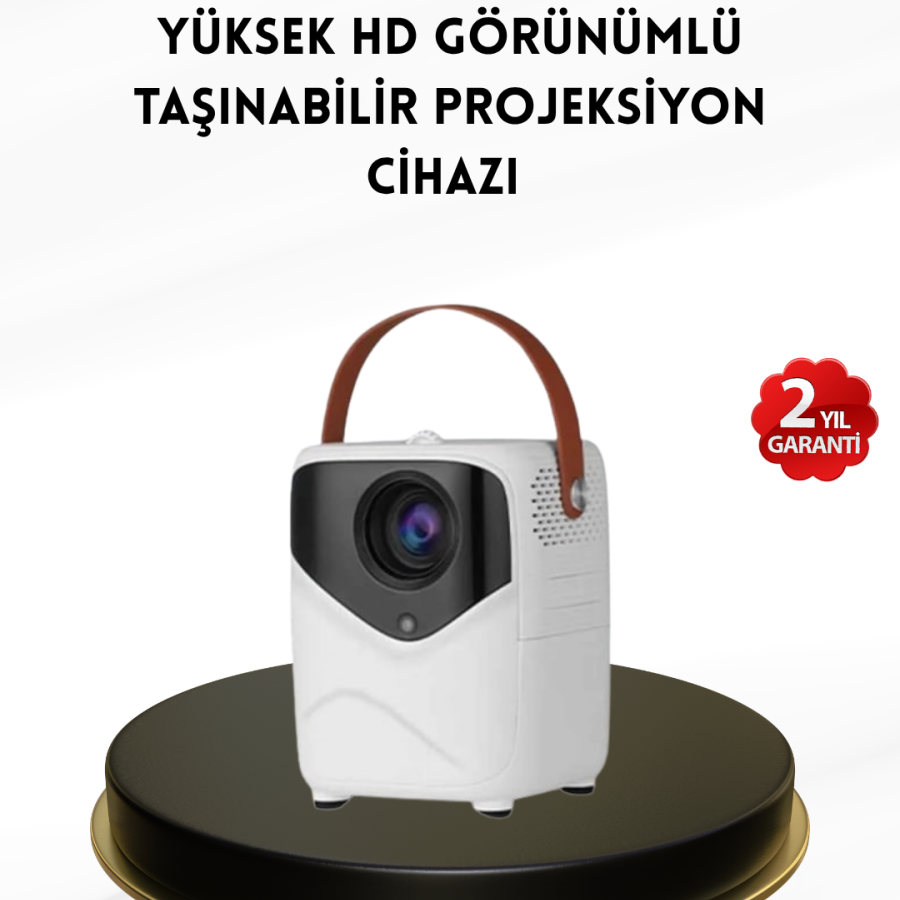 Mini Smart Projector – 1080P Full HD, 64GB Storage, 2GB RAM, Remote Control Supported