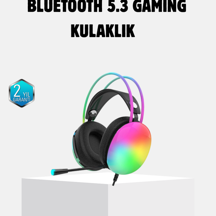 Wireless Headphone RGB Illuminated Bluetooth 5.3 Long Battery Life Wireless Headphone RGB Illuminated Bluetooth 5.3 Long Battery Life