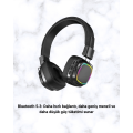Foldable Bluetooth 5.3 On-Ear Headphone with RGB Light Foldable Bluetooth 5.3 On-Ear Headphone with RGB Light