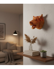 Gold Color 3D Wolf Head Wall Decoration