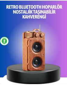 Vintage Design Bluetooth Speaker with Long Battery Life and FM Support