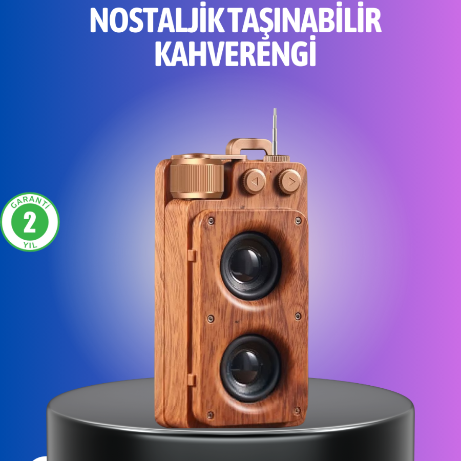 Vintage Design Bluetooth Speaker with Long Battery Life and FM Support Vintage Design Bluetooth Speaker with Long Battery Life and FM Support