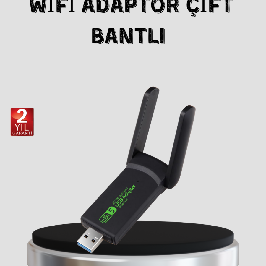 1200 Mbps Dual Band WiFi Adapter – 5.8G & 2.4G Dual Antennas 1200 Mbps Dual Band WiFi Adapter – 5.8G & 2.4G Dual Antennas