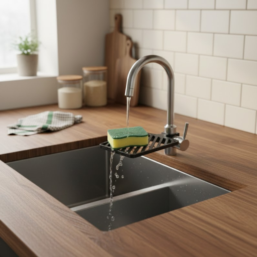 Kitchen Faucet Top Sponge Holder Countertop Organizer Organizer