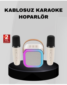 Portable Karaoke Speaker with Bluetooth 5.0 and Dual Microphones