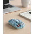 Blue Wireless Mouse with Bluetooth and USB Dual Mode Connection Blue Wireless Mouse with Bluetooth and USB Dual Mode Connection