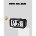 Photocell Digital Table Clock with Illuminated Alarm and Date Display