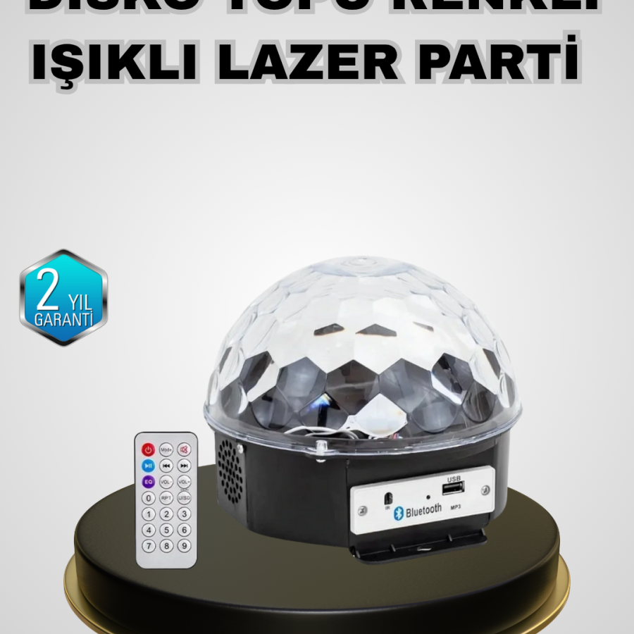 LED Disco Light with Bluetooth Speaker Music Rhythm Sensitive and Portable