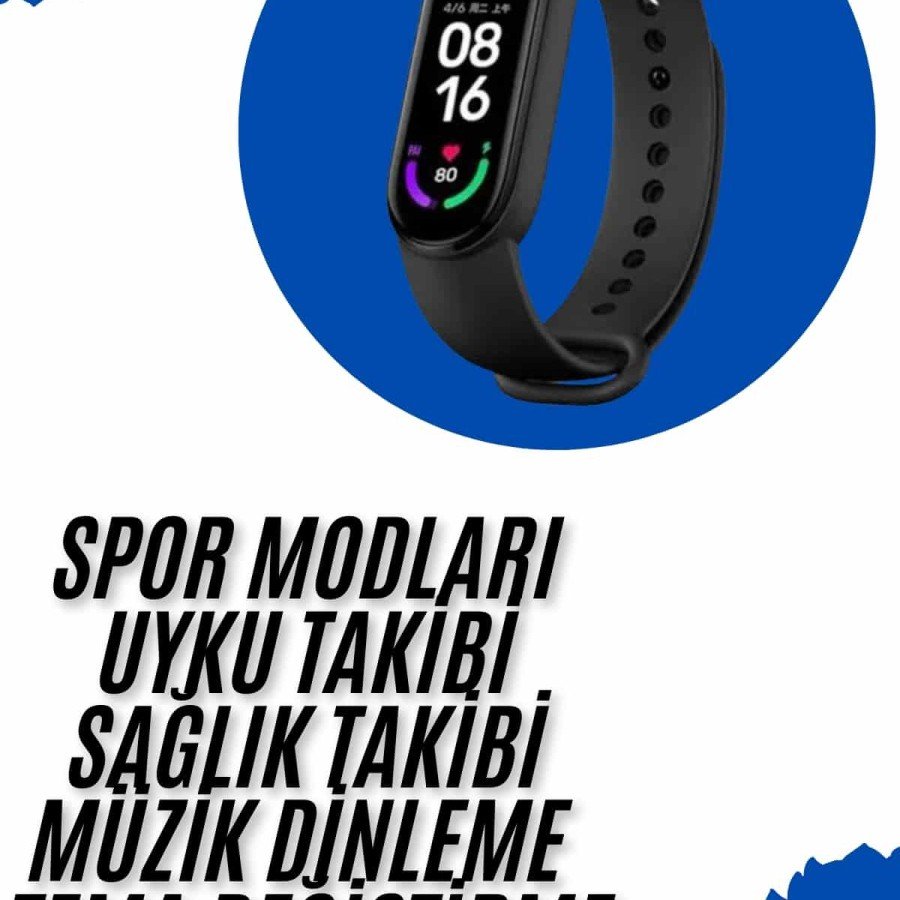 Smart Compatible Bracelet M6 Pedometer Sports Modes Call Vision Turkish Menu