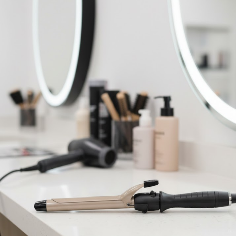 25 mm Curling Iron with Ceramic Plate 230 Degrees for Thick Curls