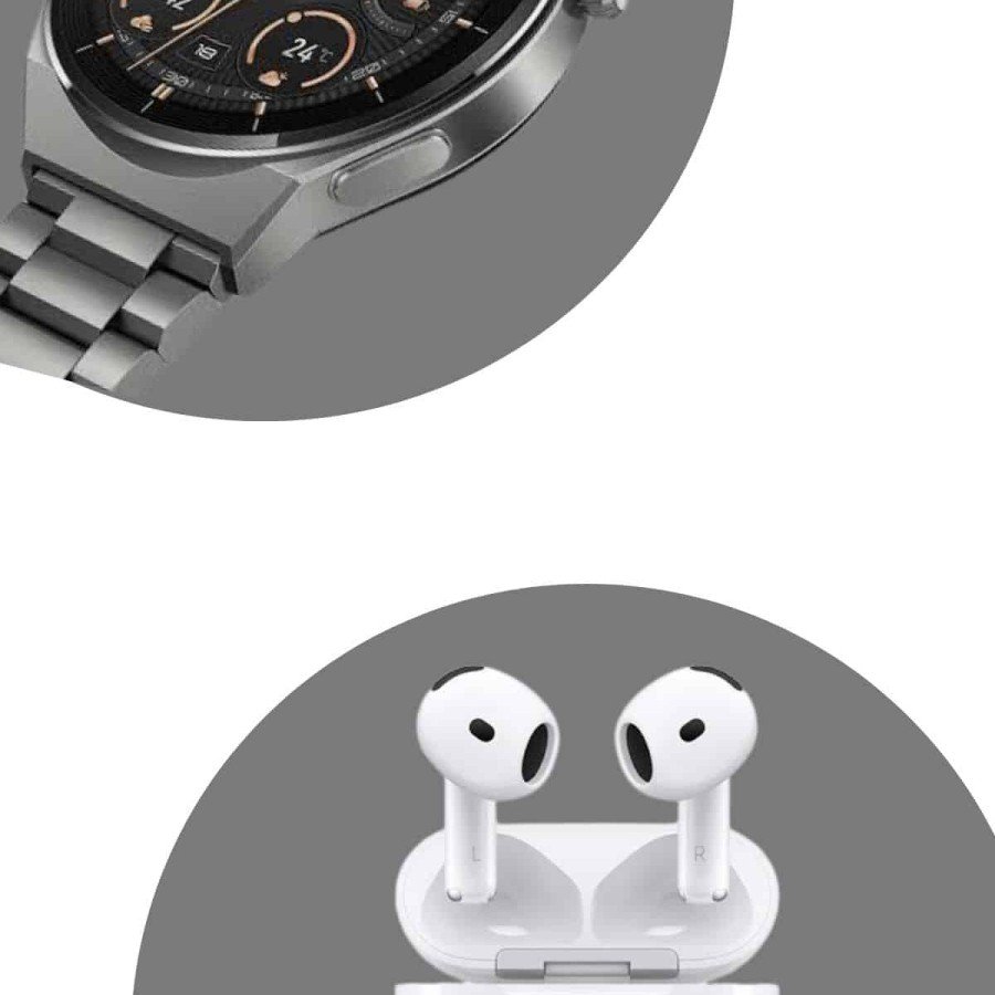Smart Watch and Headset Set See Notifications Answer Calls ANC Feature Smart Watch and Headset Set See Notifications Answer Calls ANC Feature
