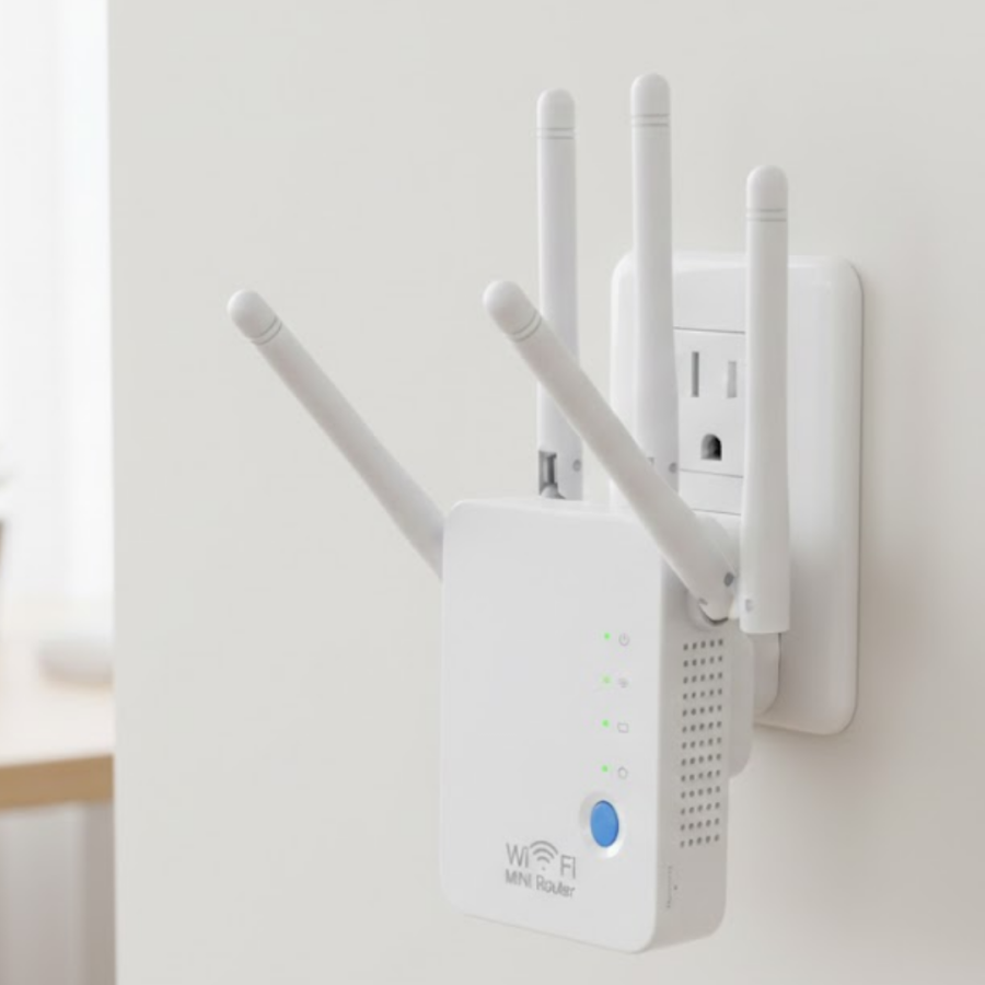 300Mbps WiFi Repeater WPS Booster with AP Mode with Security 300Mbps WiFi Repeater WPS Booster with AP Mode with Security