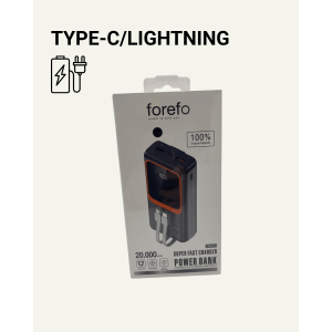 20000 mAh Portable Powerbank | Multi-Cable, Fast Charging Supported (22.5W)