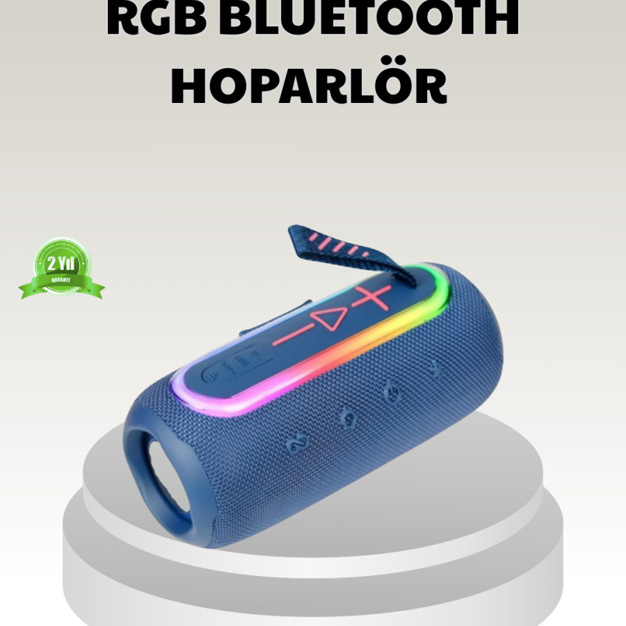 Blue Portable Bluetooth Speaker Compact Design and Powerful Sound