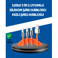 3 in 1 Multi-Charging Cable with 120W Charging Support – 1.2 Meters
