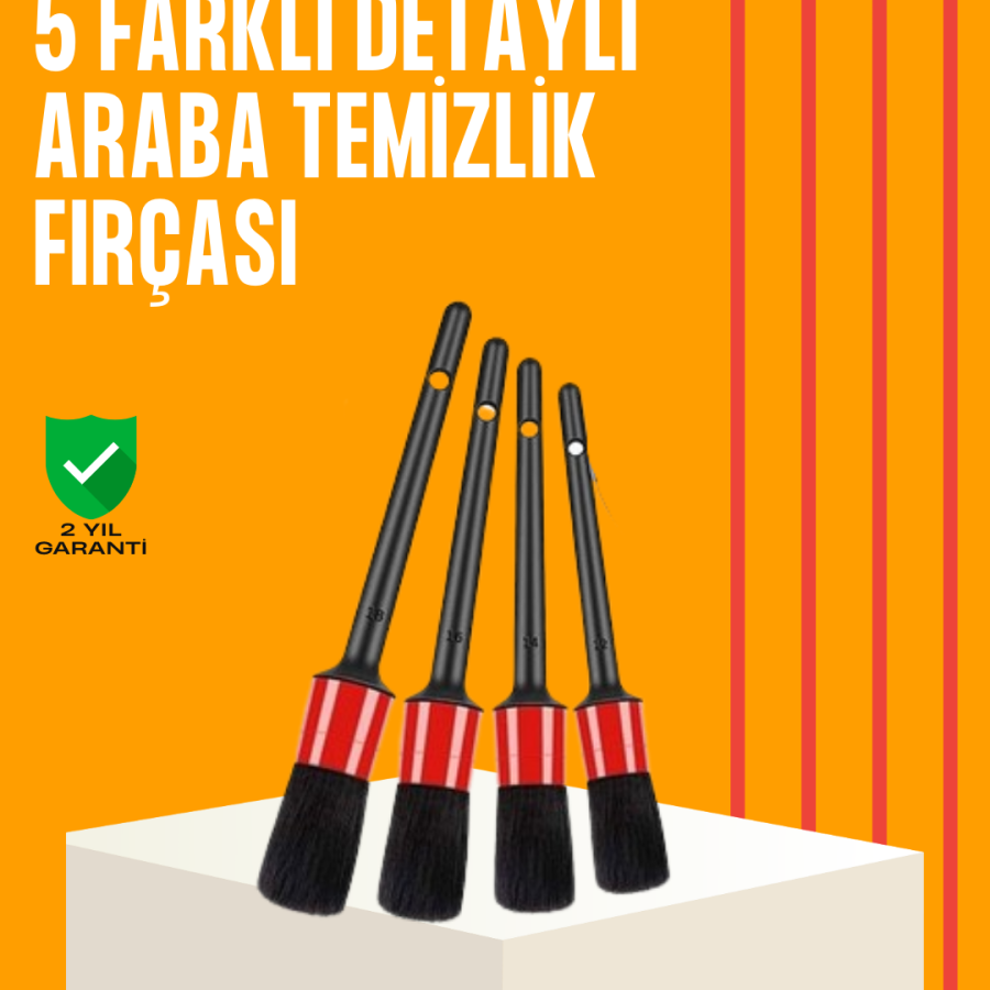 5 Piece Brush Set for Car Cleaning