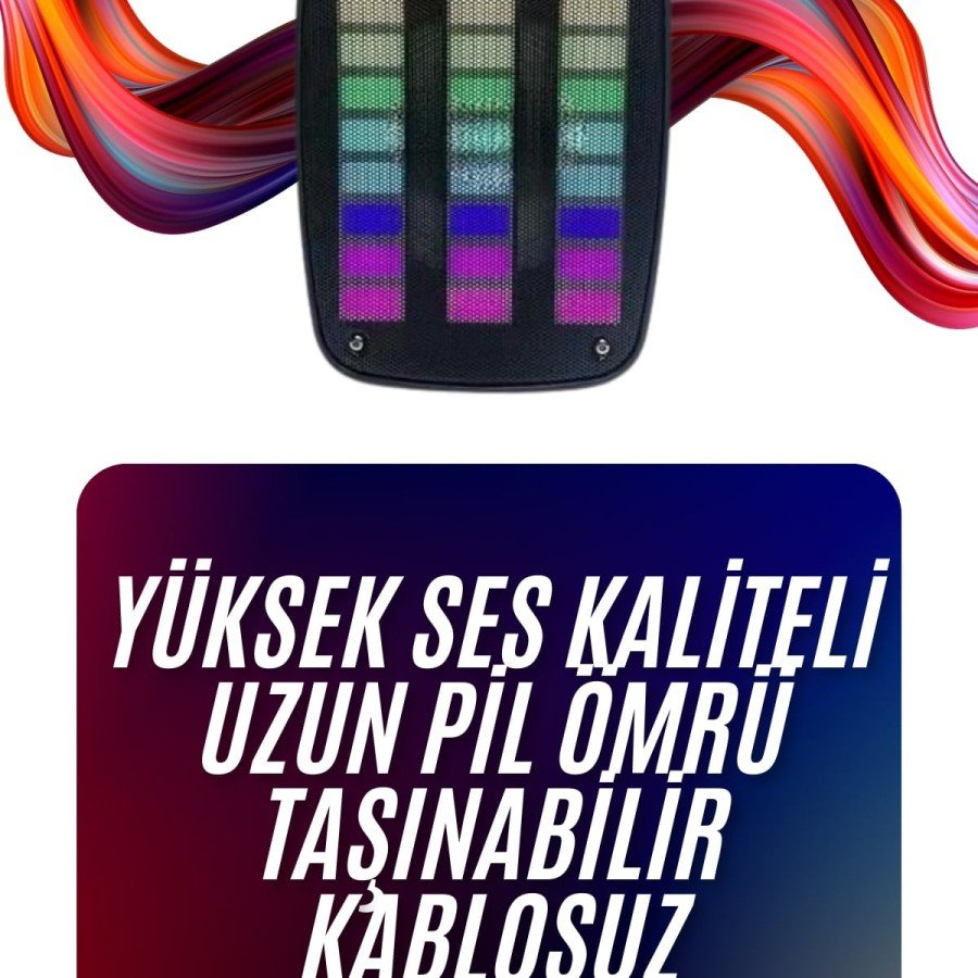 Bluetooth Speaker Portable Rechargeable Lighted Large Size High Sound Quality
