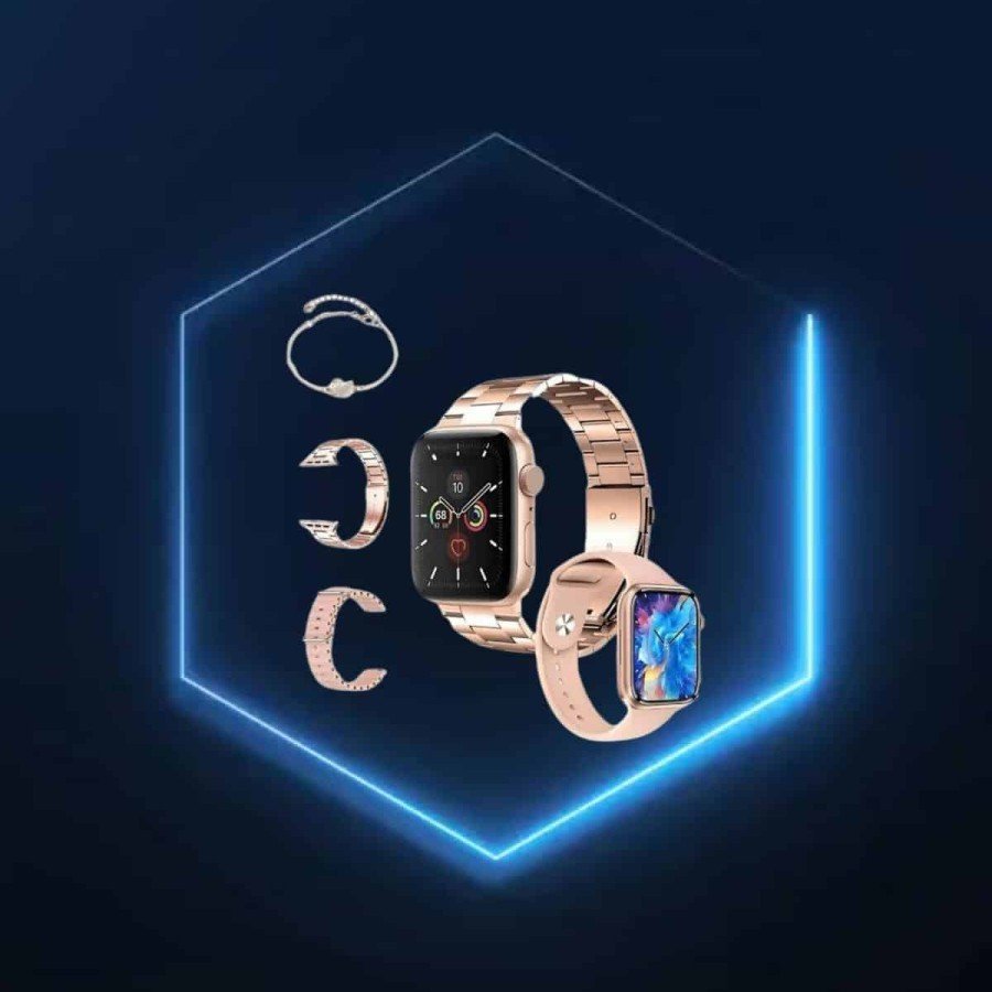 New Generation Pink Touch Screen Smart Watch and Headset Wireless Bluetooth Headset