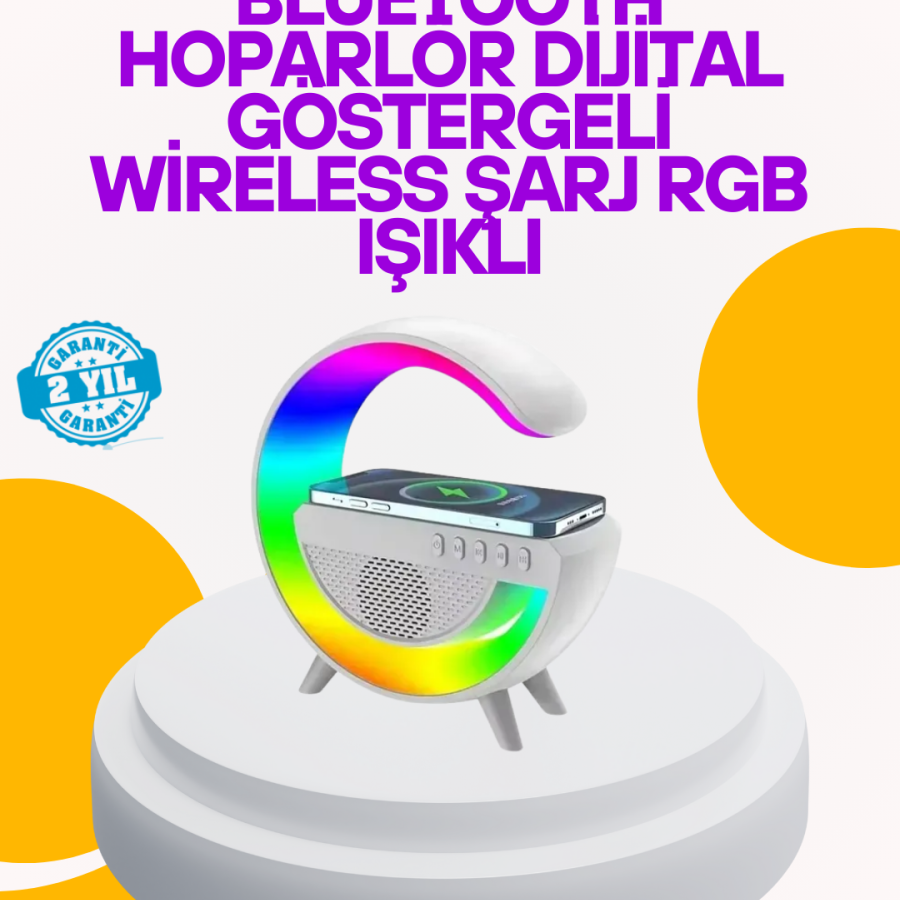 15W Wireless Charging Desk Lamp with Colorful Light