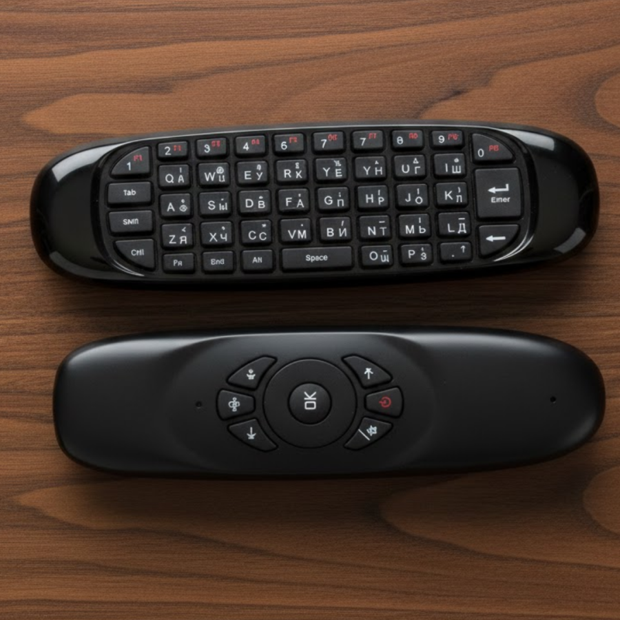 Double Sided Air Mouse Wireless Keyboard and Remote Control Double Sided Air Mouse Wireless Keyboard and Remote Control