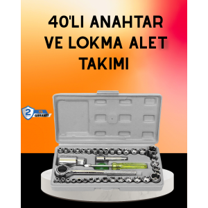 40 Piece Ratchet Socket Wrench Set Professional Use