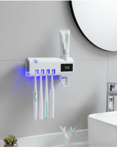 UV Sterilized Toothbrush Holder and Paste Squeezer with Sensor