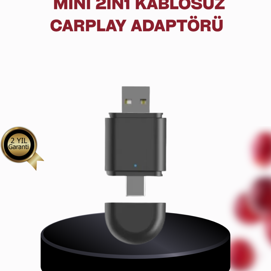Wireless CarPlay Adapter – Plug & Play Converter with Bluetooth 5.4 and Wi-Fi 6 Technology