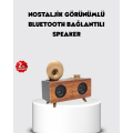 Retro Gramophone Design Bluetooth Speaker – 3D Stereo Sound, 1800 mAh Battery